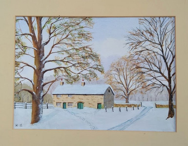Keith. Country snow  landscape, watercolour, 12.20.jpg